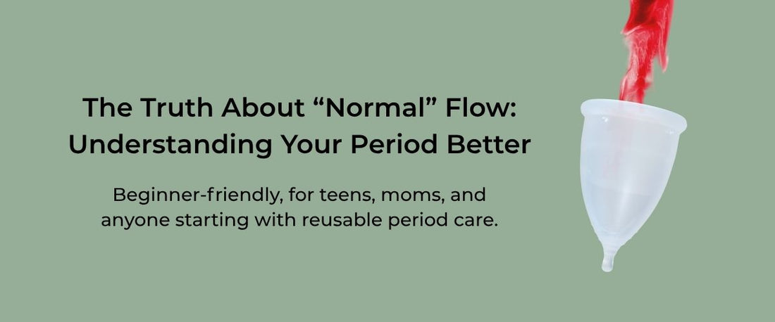 Educational chat showing spotting, light, medium and heavy menstrual flow levels- guide by Hume’s Period Care.