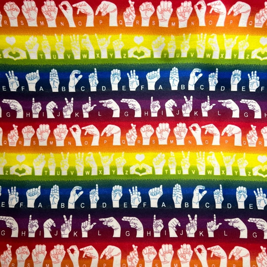 Reusable rainbow print zoom night pad with flared back for heavy flow protection