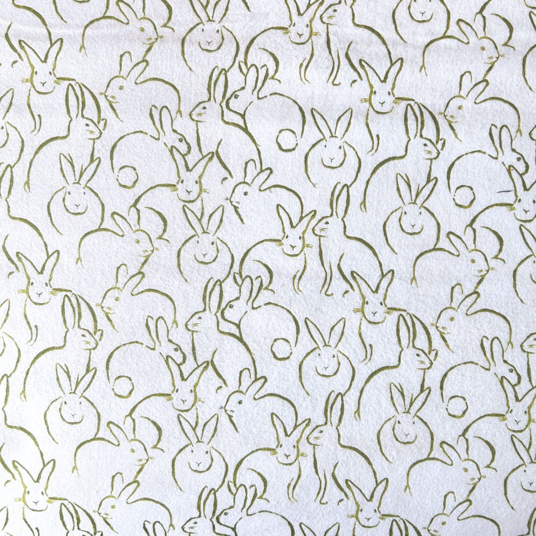 Close-up of bunny print fabric used in Hume’s reusable teen menstrual pads — soft, breathable, and perfect for younger users.