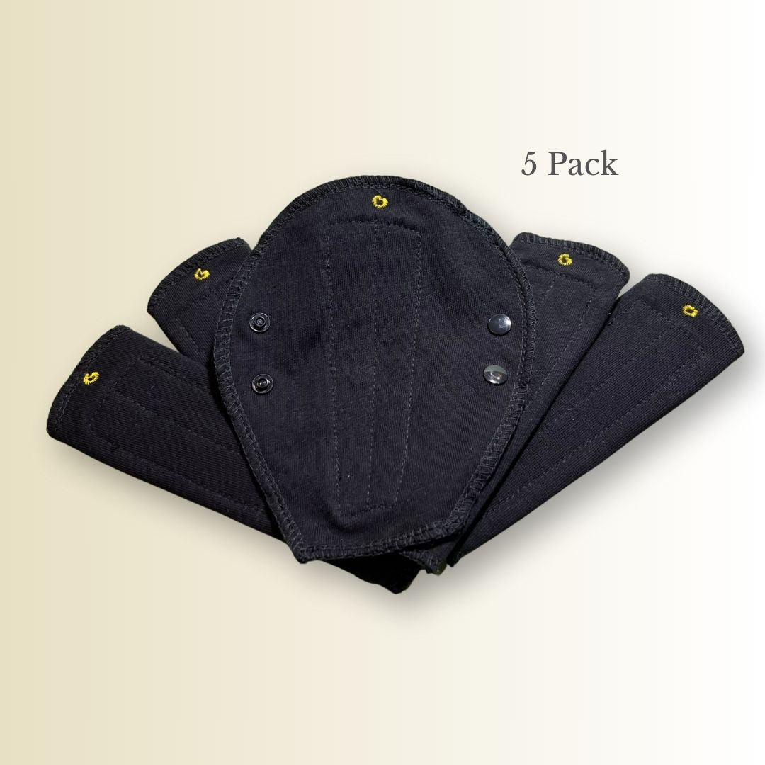 Eco-friendly thong daily liner made of black cotton for daily discharge