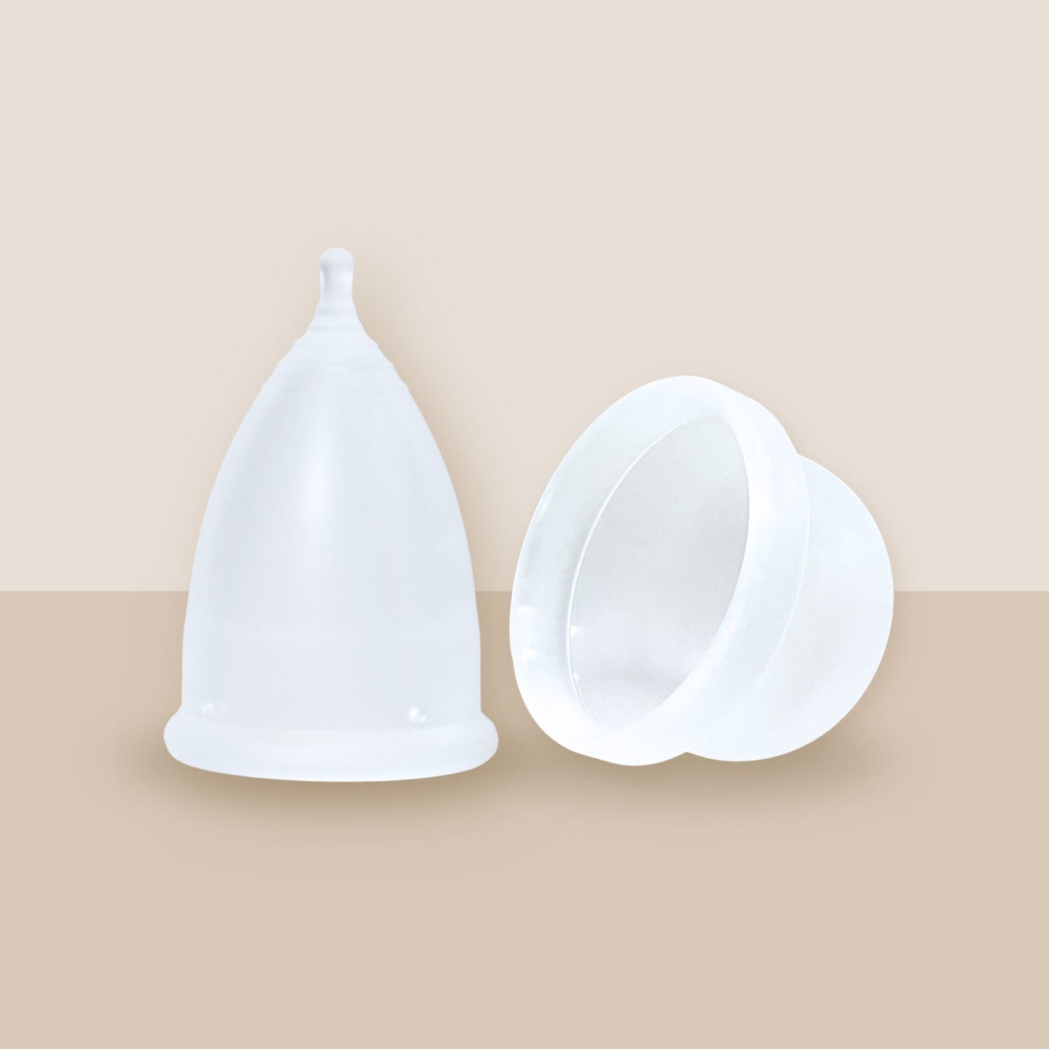 Reusable menstrual cup and disc made with body-safe silicone for sustainable period care