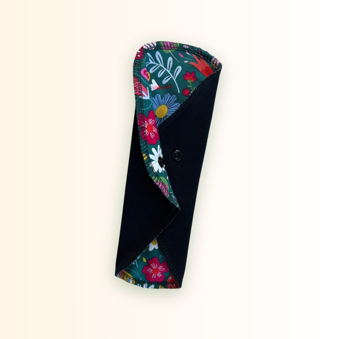 Garden print reusable menstrual pad made for everyday period comfort.
