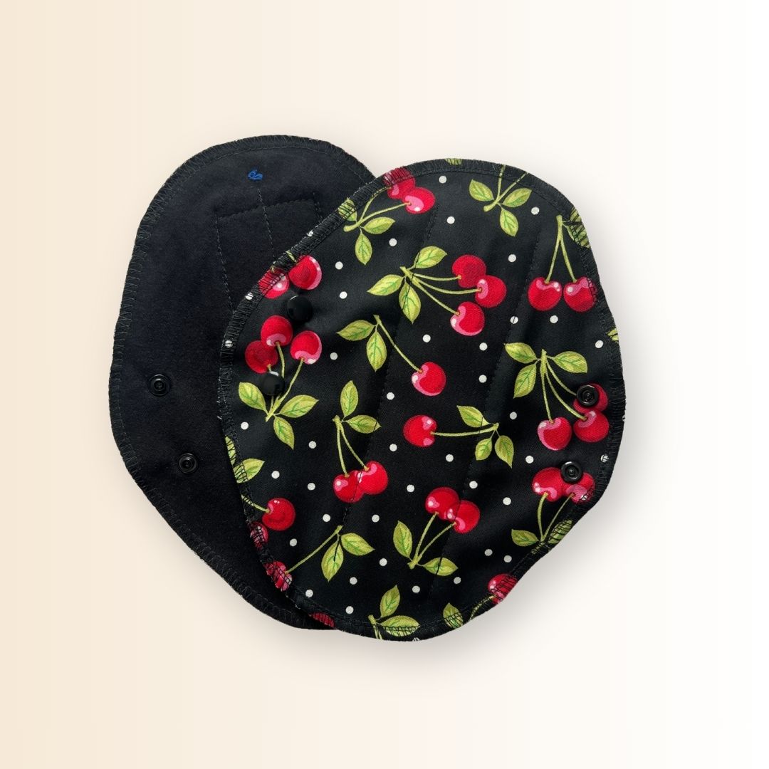 Cherry print washable period pad for reusable period care