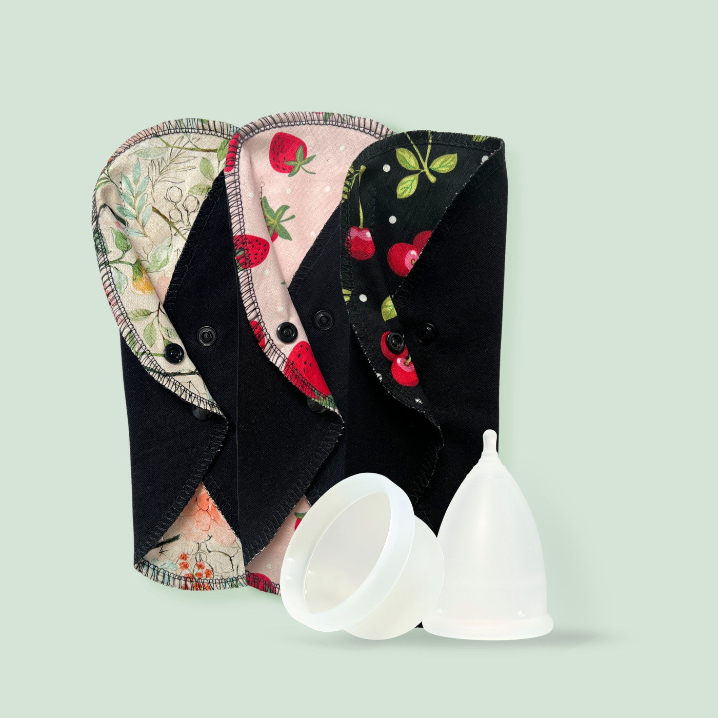 Earth Day sale banner for Hume’s Period Care featuring reusable cloth pads and 20% off storewide applied at checkout through April 22.
